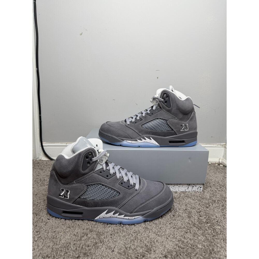 Air Jordan 5 Retro Wolf Grey Shoes Size 10
